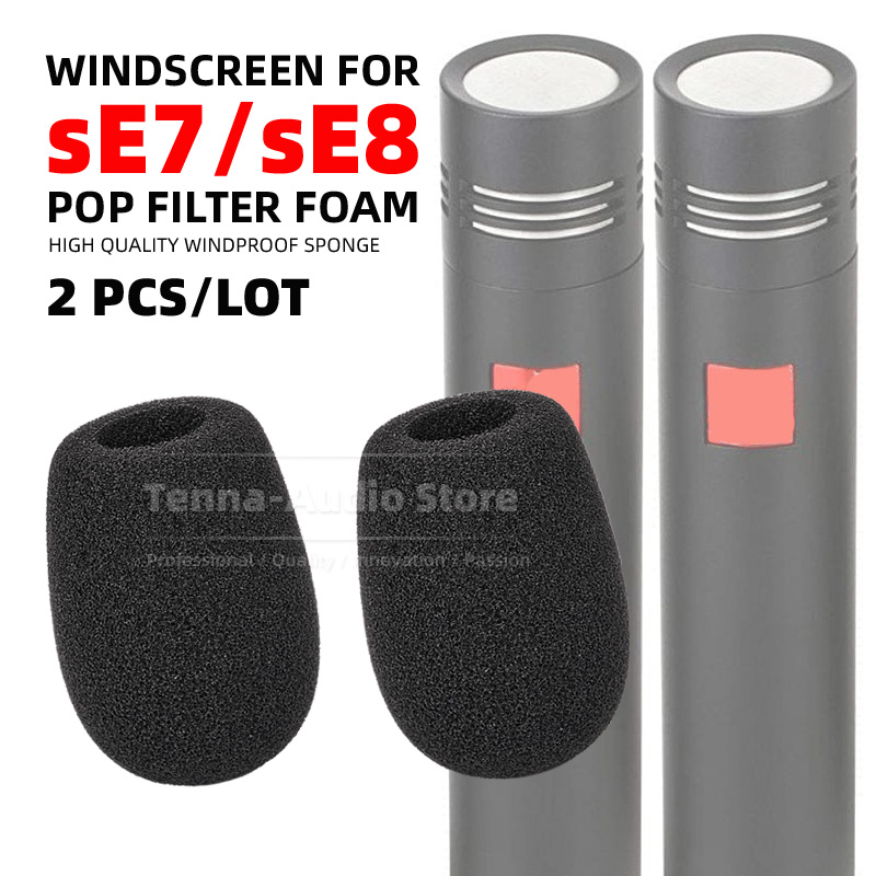 Microphone Pop Filter Foam Windscreen - Compatible With SE 7 8 SE7
