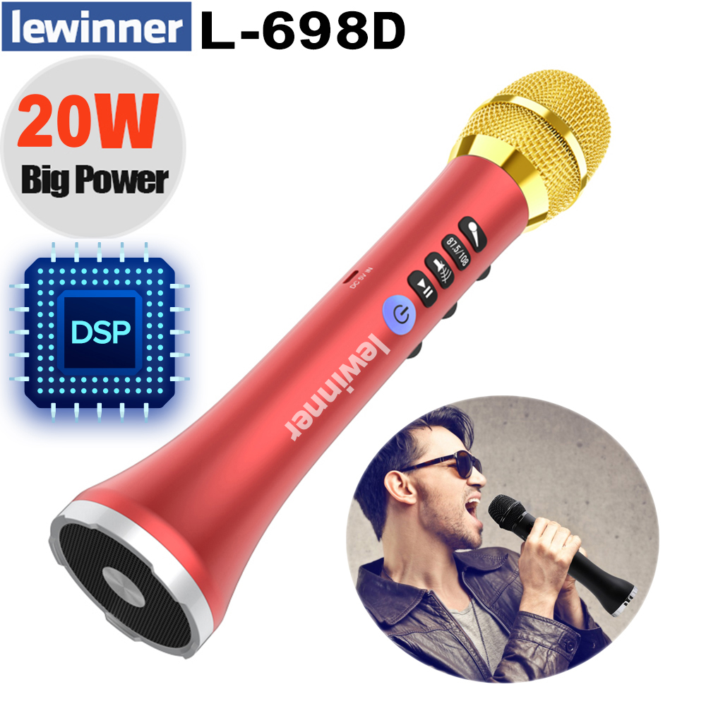 Bluetooth Karaoke Microphone Handheld - Lewinner L-698D Professional 20W Portable Wireless