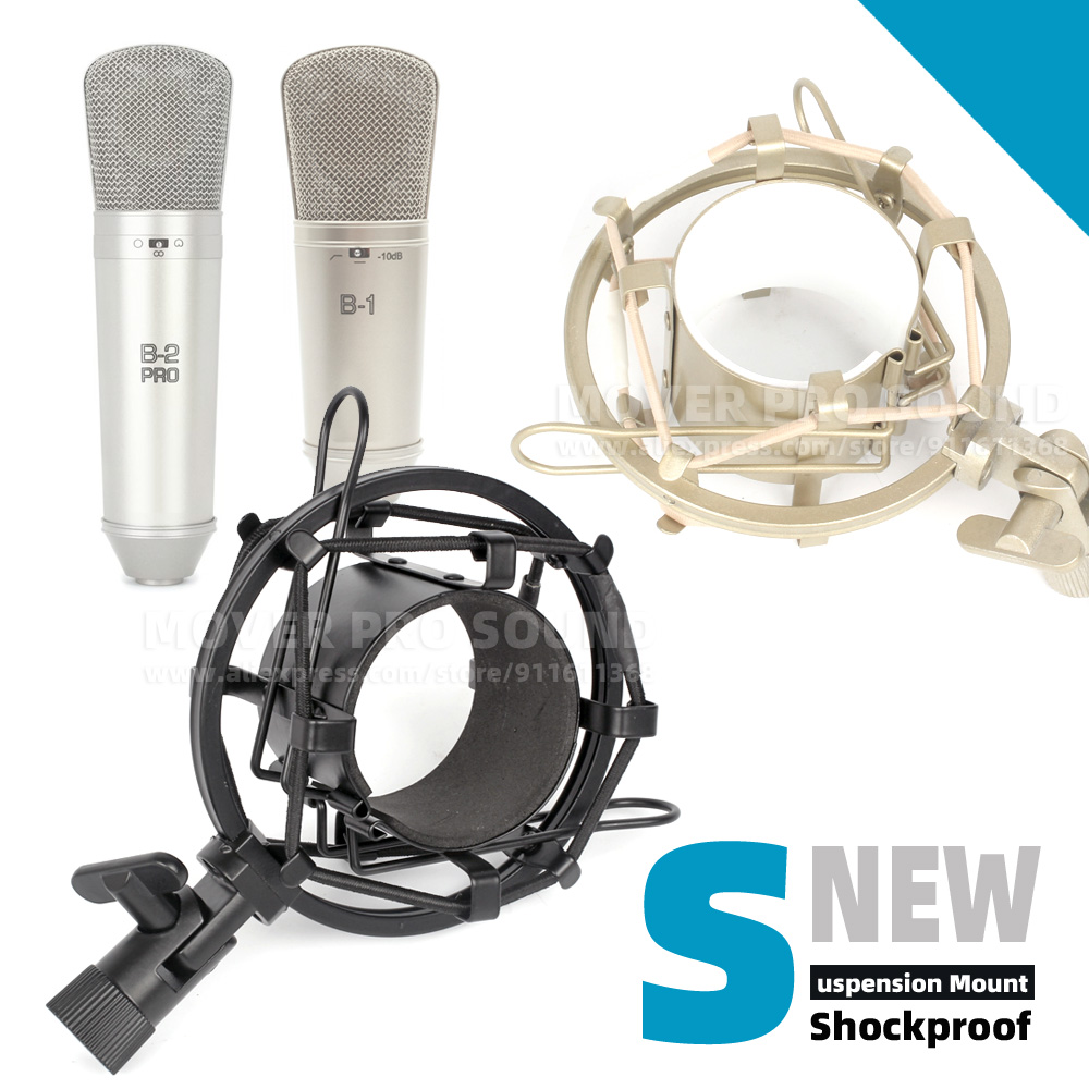 Microphone Shock Mount Universal - Anti Vibration Suspension Mic Stand Holder