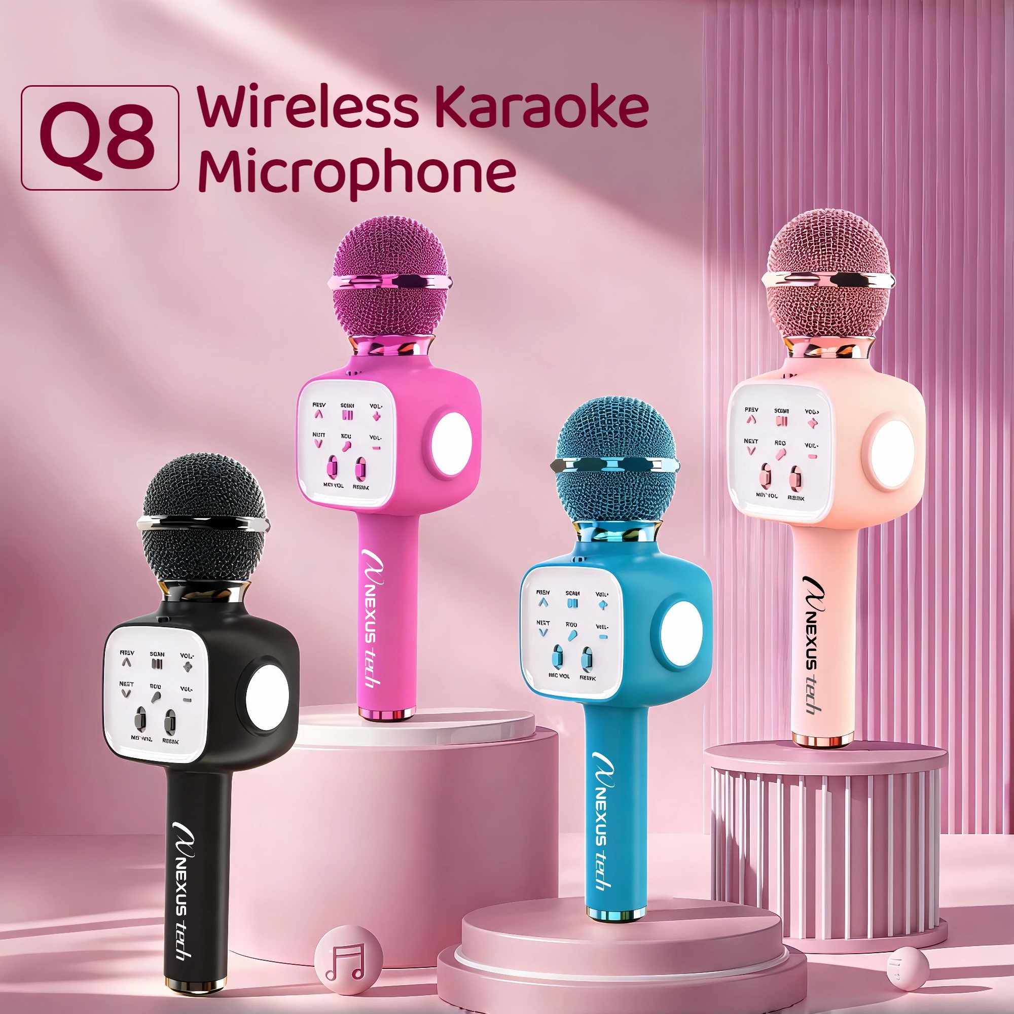 Bluetooth Karaoke Microphone Handheld - Halloween Premium Wireless Karaoke Singing Machine