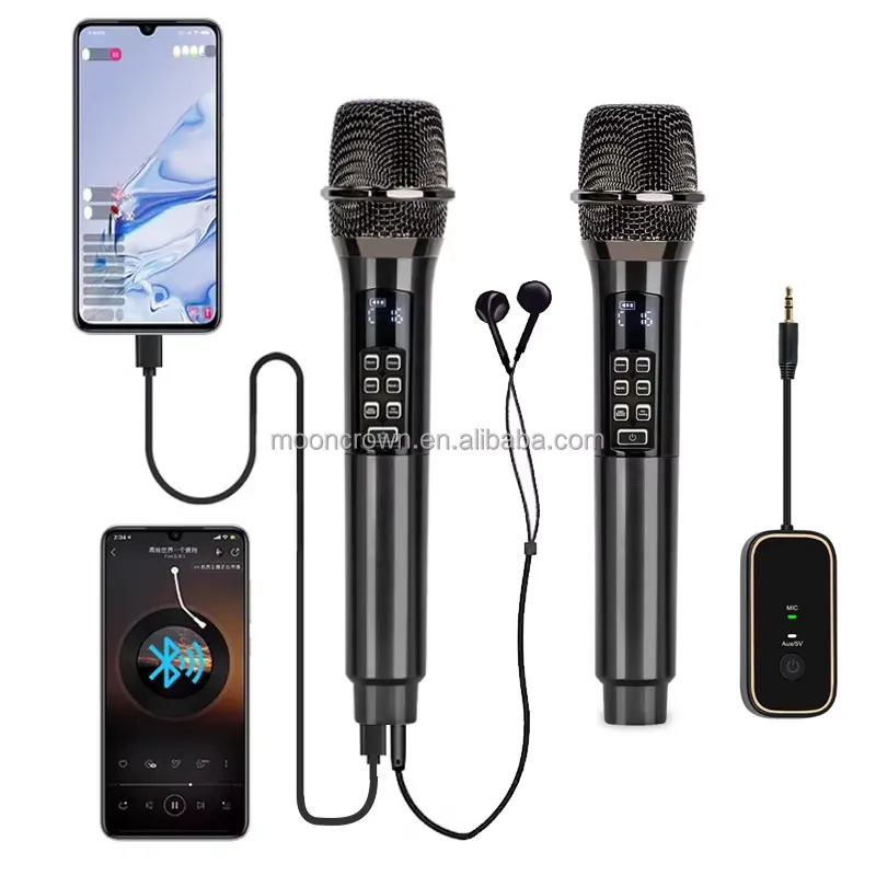 Bluetooth Karaoke Microphone Handheld - BOLRZO Sound card wireless dynamic karaoke