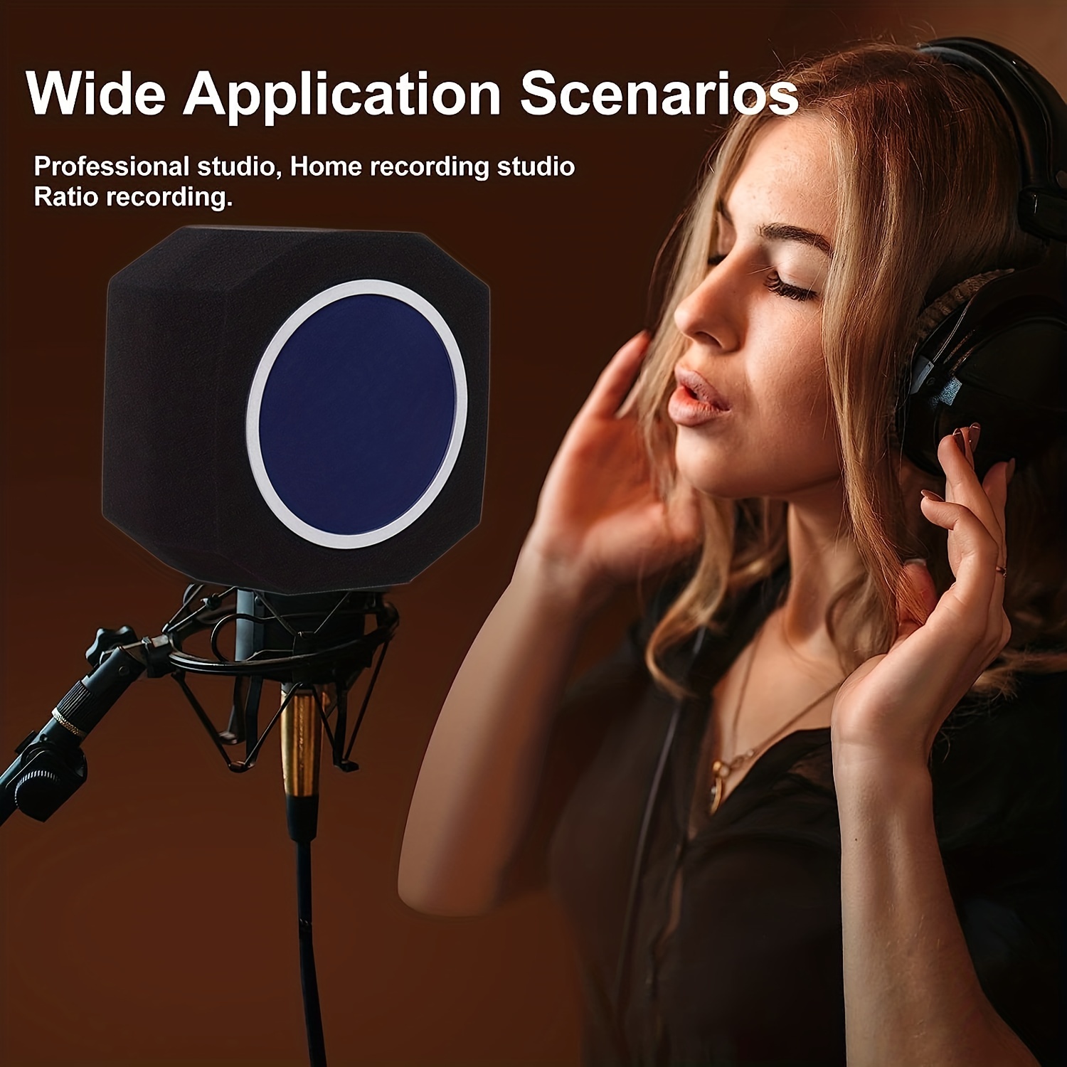 Microphone Pop Filter Foam Windscreen - KTES Portable Microphone Isolation Shield with