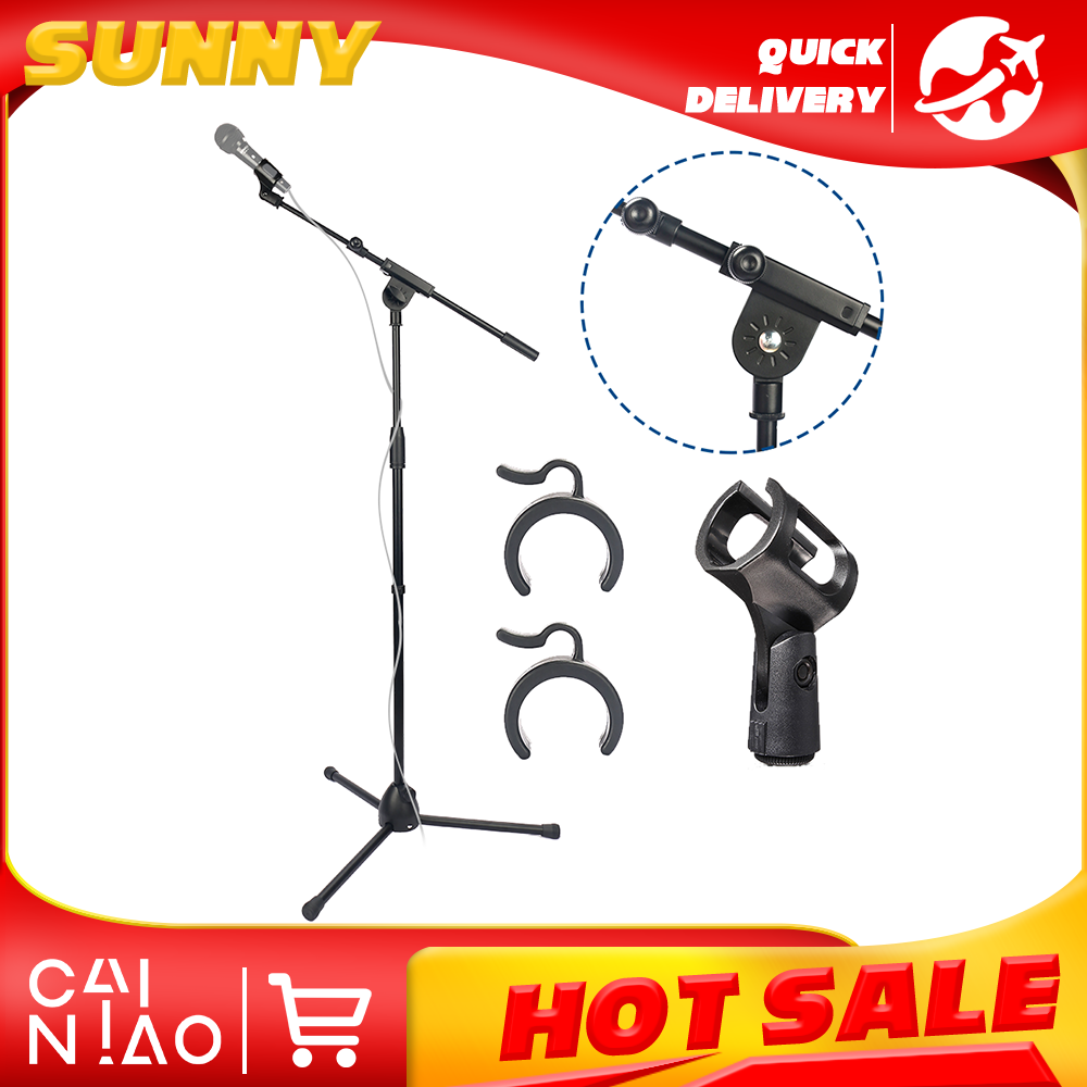 Microphone Stand Boom Arm Floor - Microphone Stand Foldable Heavy Duty Tripod
