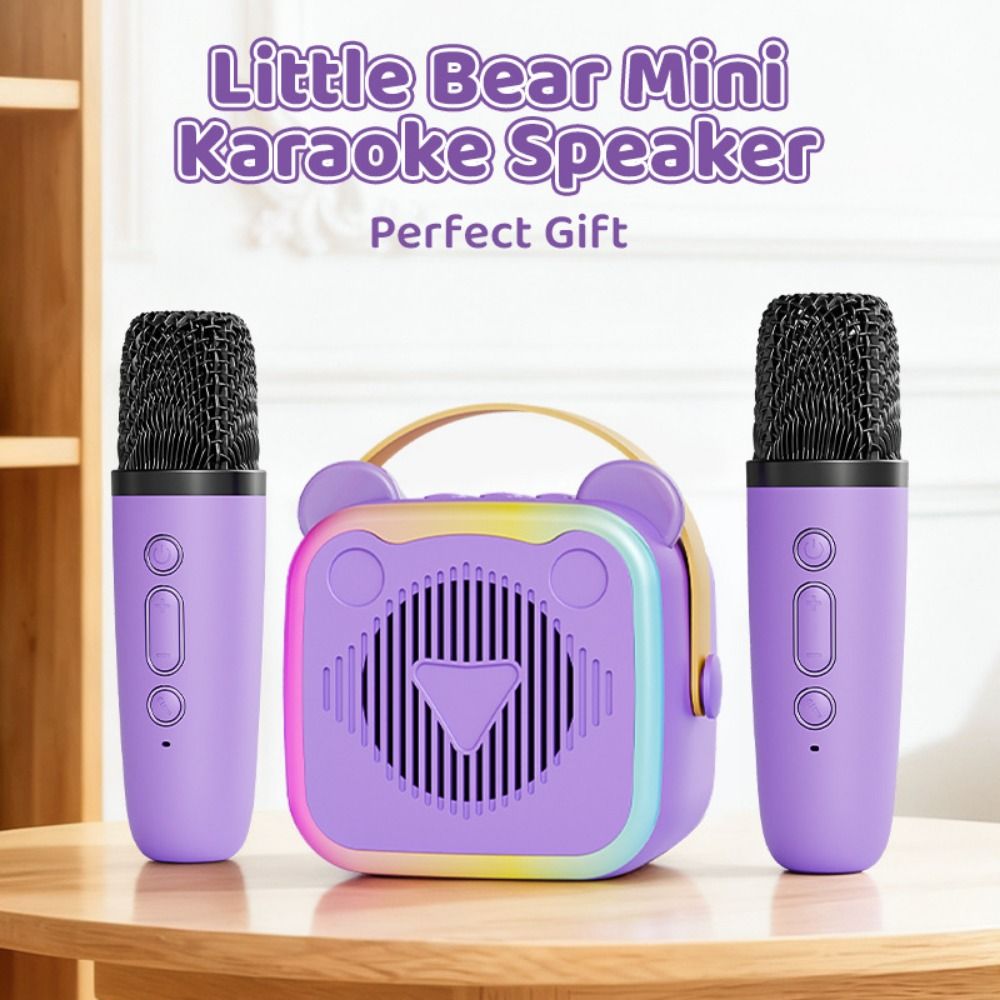 Bluetooth Karaoke Microphone Handheld - Portable Mini Karaoke Machine HIFI Surround