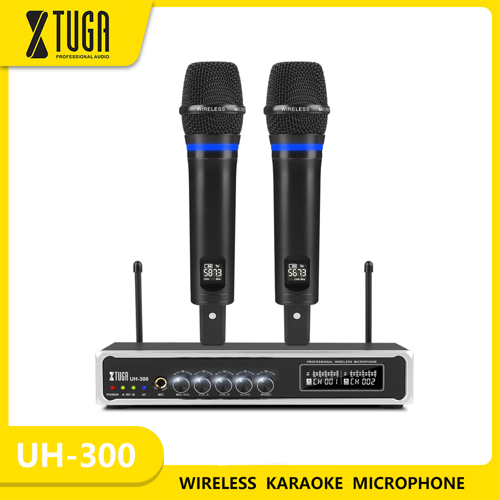 Bluetooth Karaoke Microphone Handheld - XTUGA UH300 UHF Professional Wireless Full