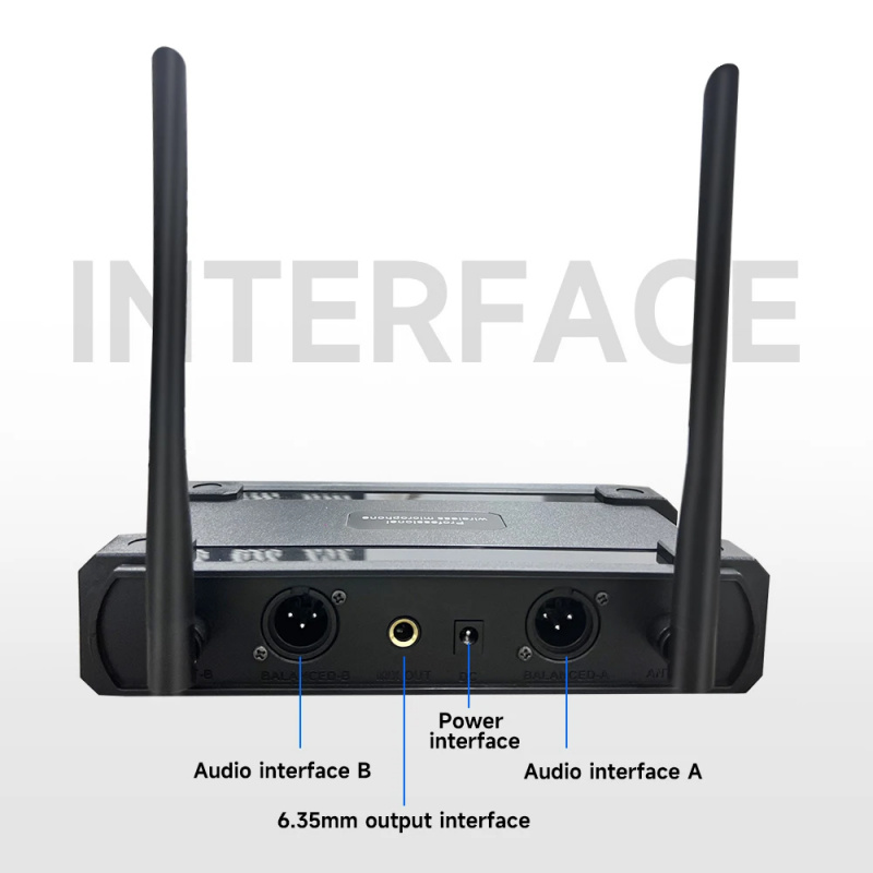 Professional 2 Channel UHF Wir - Uhf Wireless Microphone System Dual Channel ulasan dan harga