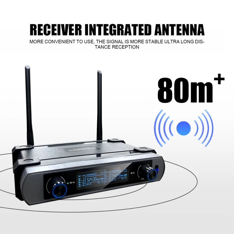 Professional 2 Channel UHF Wir - Uhf Wireless Microphone System Dual Channel ulasan dan harga