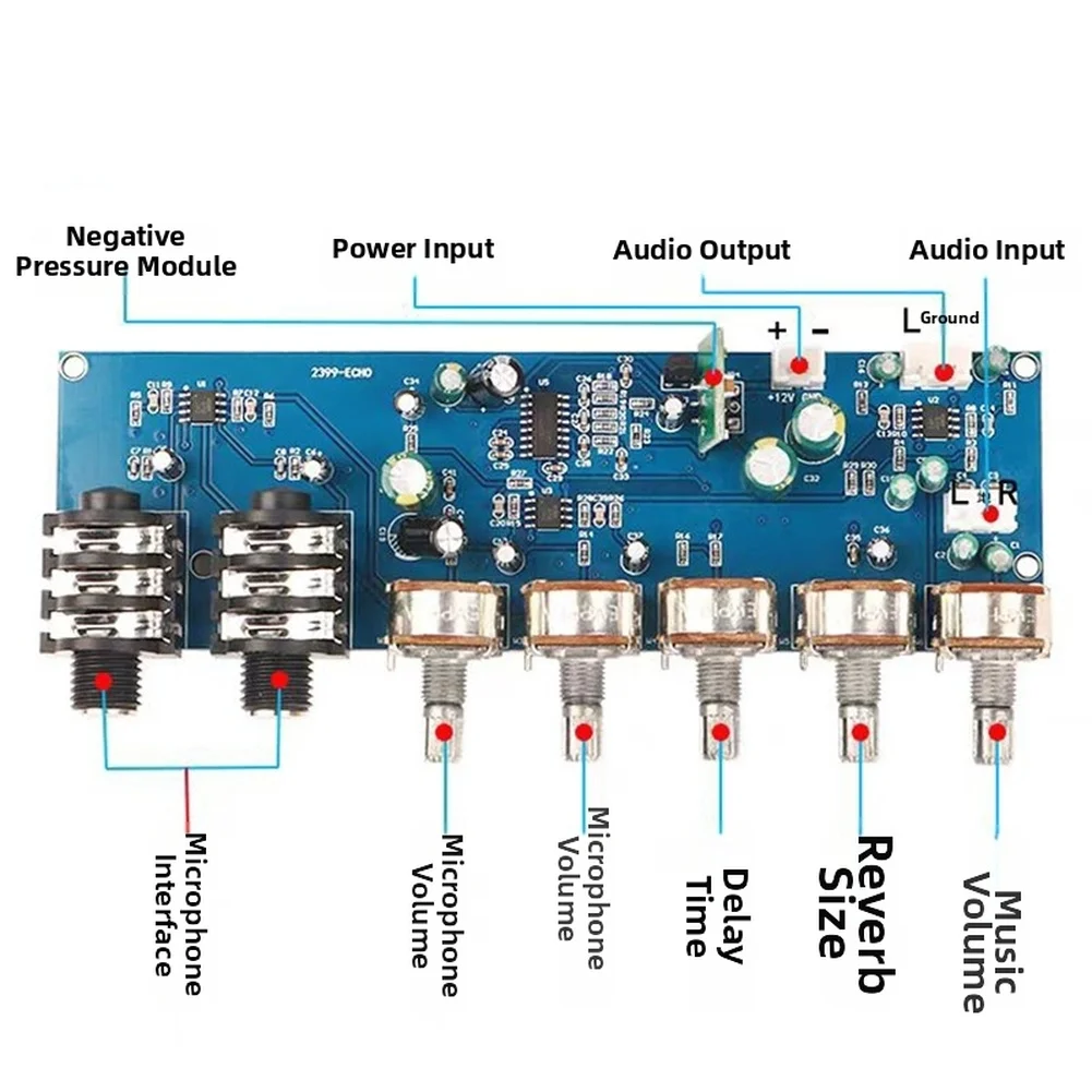 PT2399 Karaoke Microphone Prea - Karaoke Audio Mixer Echo Delay ulasan dan harga
