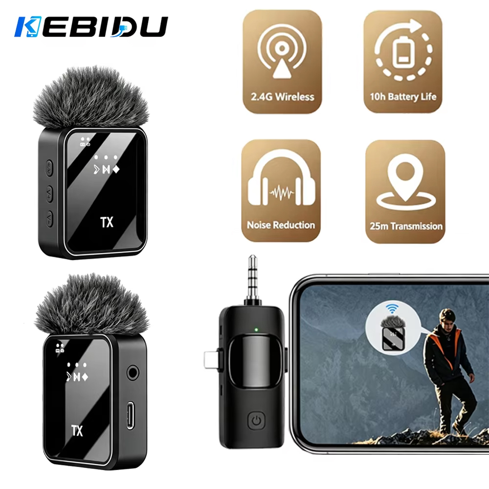 KEBIDU Wireless Lavalier Micro - Wireless Lavalier Microphone Dual Receiver ulasan dan harga