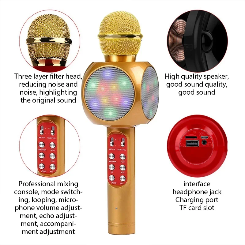 WS1816 Wireless Children Karao - Bluetooth Karaoke Microphone Handheld ulasan dan harga