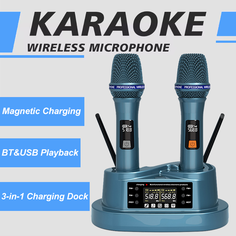 Wireless Microphone Kit With C - Bluetooth Karaoke Microphone Handheld ulasan dan harga