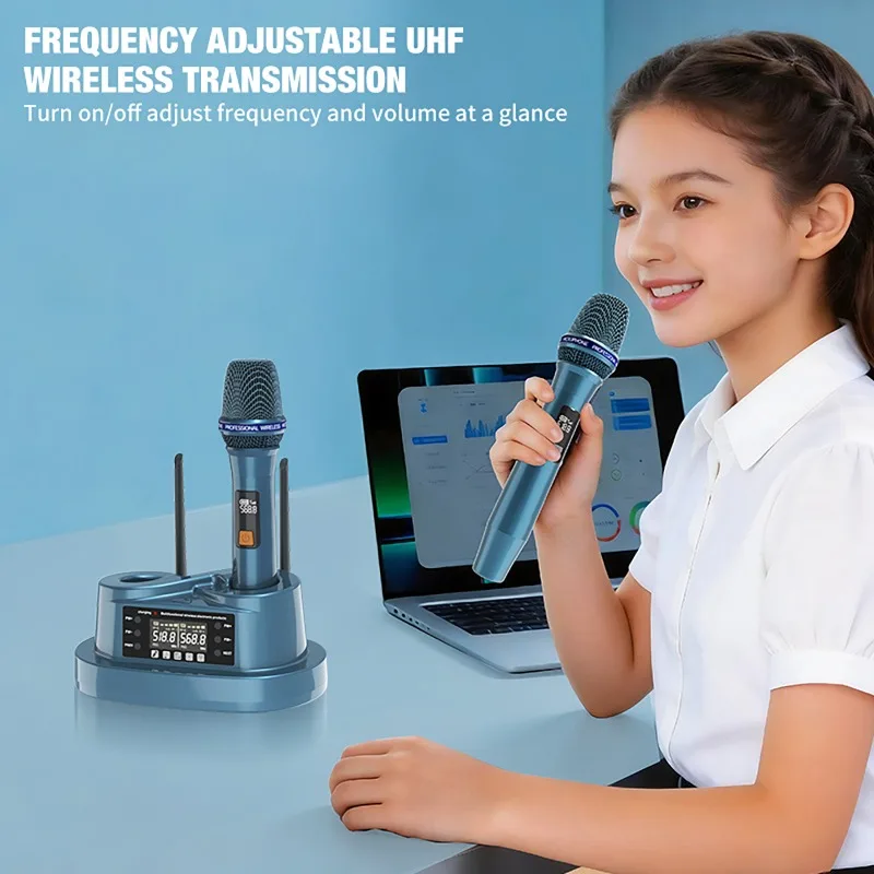 Wireless Microphone Kit With C - Bluetooth Karaoke Microphone Handheld ulasan dan harga