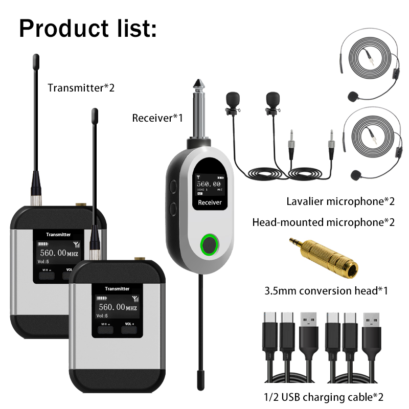 UHF Dual Wireless Microphone S - Wireless Lavalier Microphone Dual Receiver ulasan dan harga