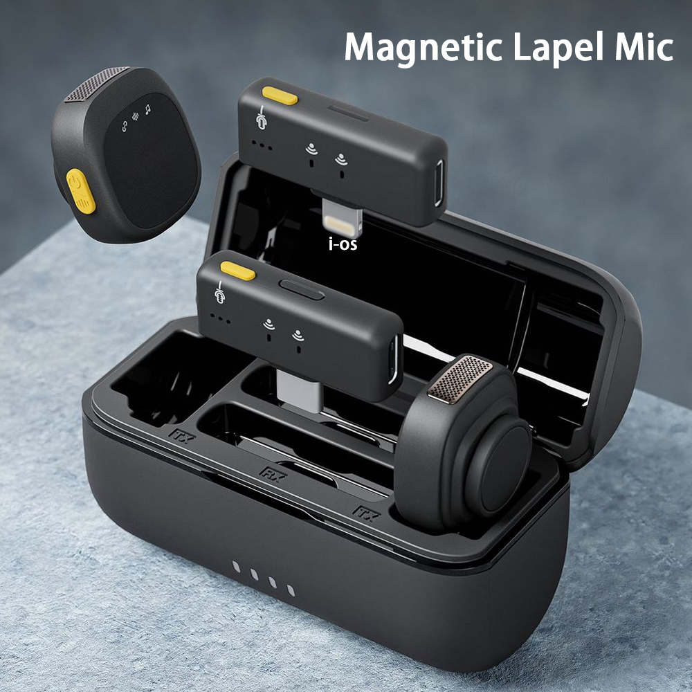 Magnetic Snap Wireless Lavalie - Wireless Lavalier Microphone Dual Receiver ulasan dan harga