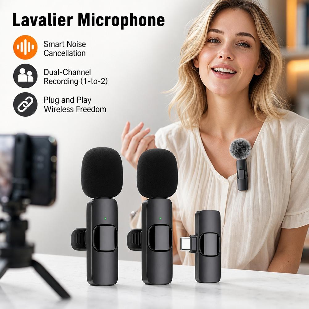Wireless Lavalier Microphone O - Wireless Lavalier Microphone Dual Receiver ulasan dan harga