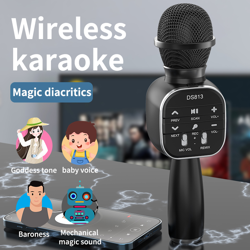 DS813 Wireless Bluetooth Karao - Bluetooth Karaoke Microphone Handheld ulasan dan harga