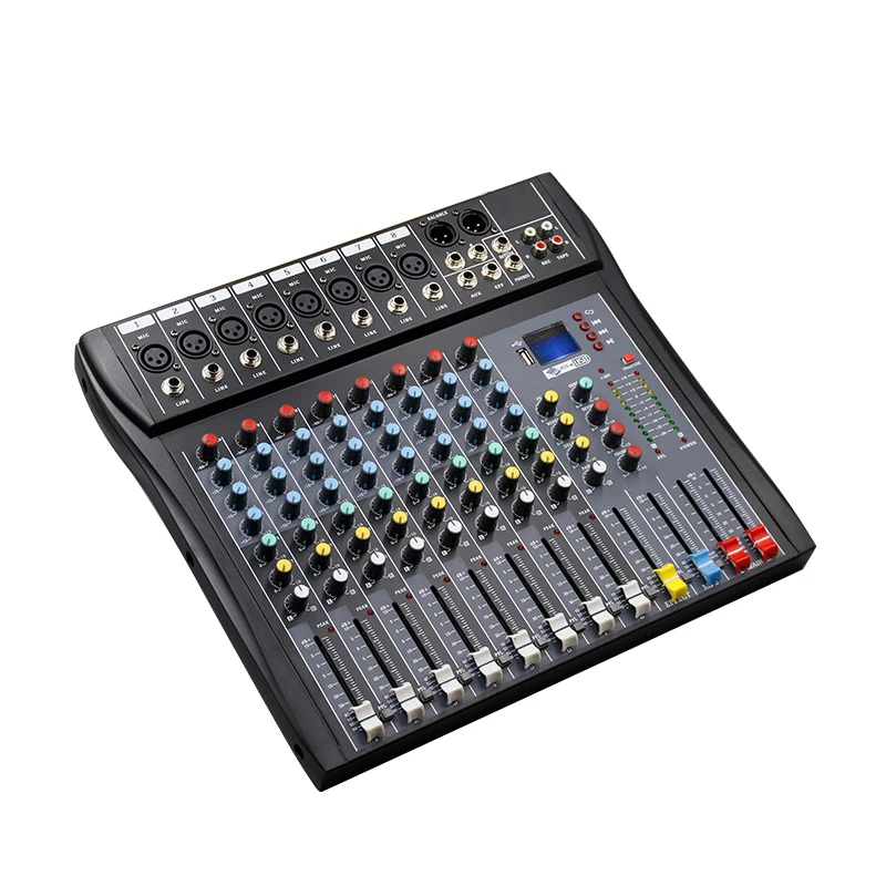 8 Channel Audio Mixer 48V Phan - Karaoke Amplifier Mixer Bluetooth ulasan dan harga