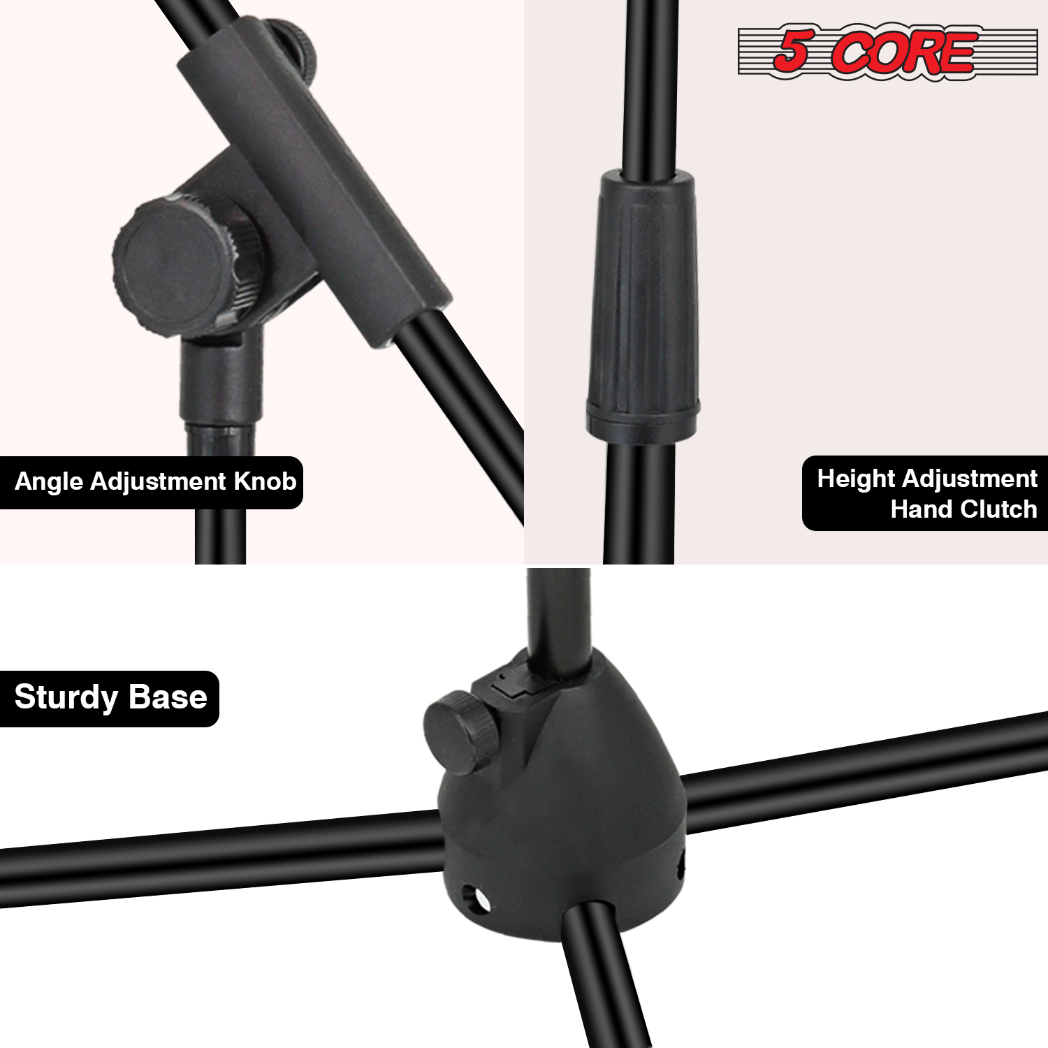 5Core Tripod Mic Stand 4Pcs Ad - Microphone Stand Boom Arm Floor ulasan dan harga