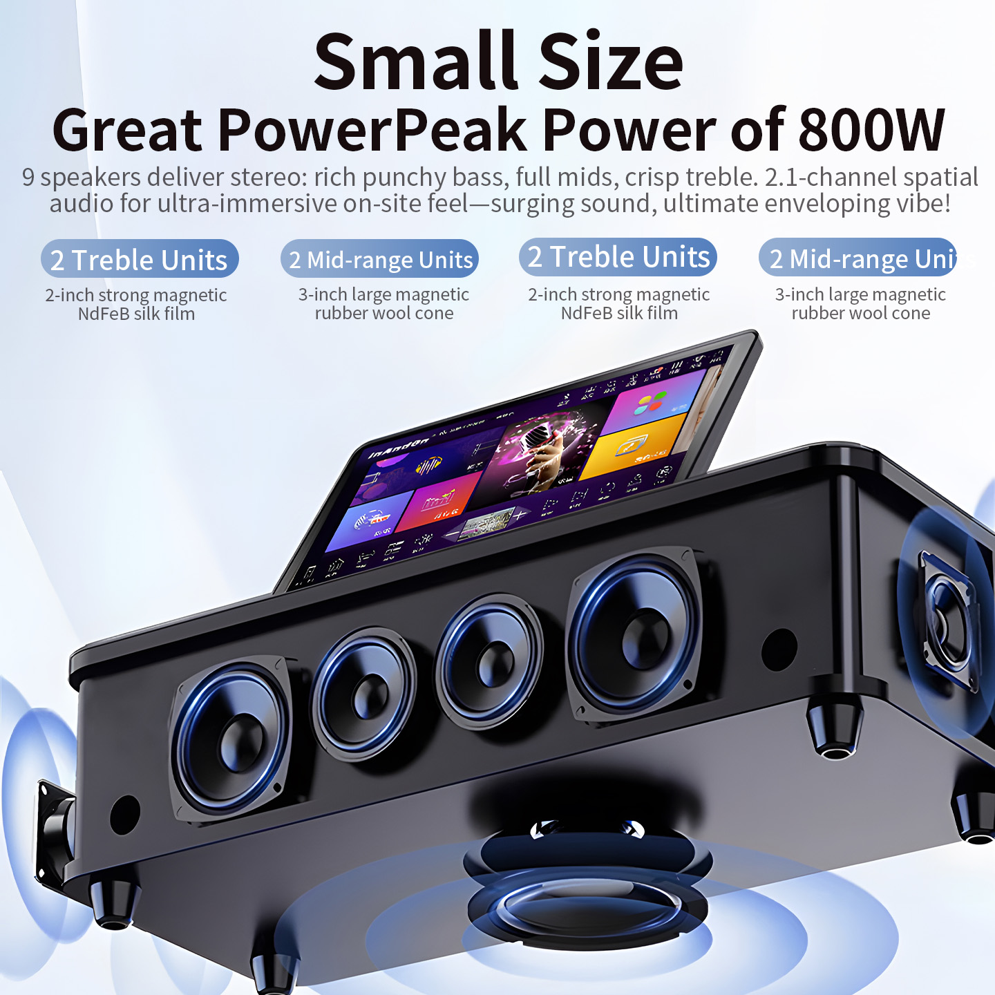 12.2''Touch Screen Karaoke Mac - Karaoke Machine Portable With 2 Mic ulasan dan harga