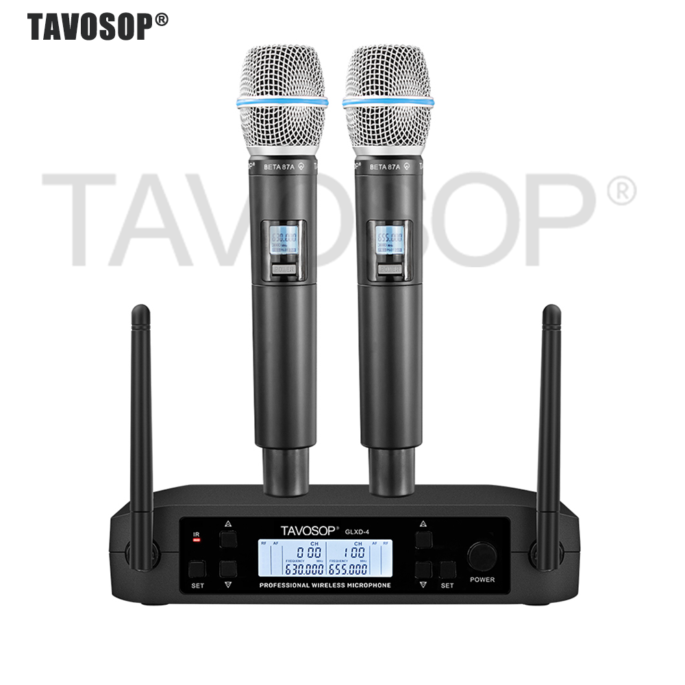 TAVOSOP GL-B87 Professional Du - Uhf Wireless Microphone System Dual Channel ulasan dan harga