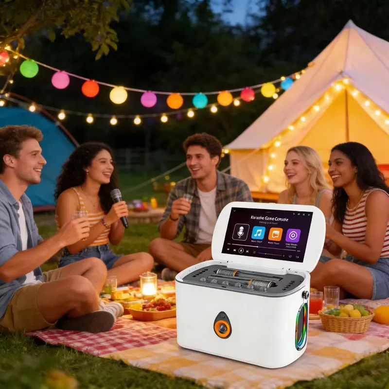 Portable Bluetooth Speaker wit - Karaoke Machine Portable With 2 Mic ulasan dan harga