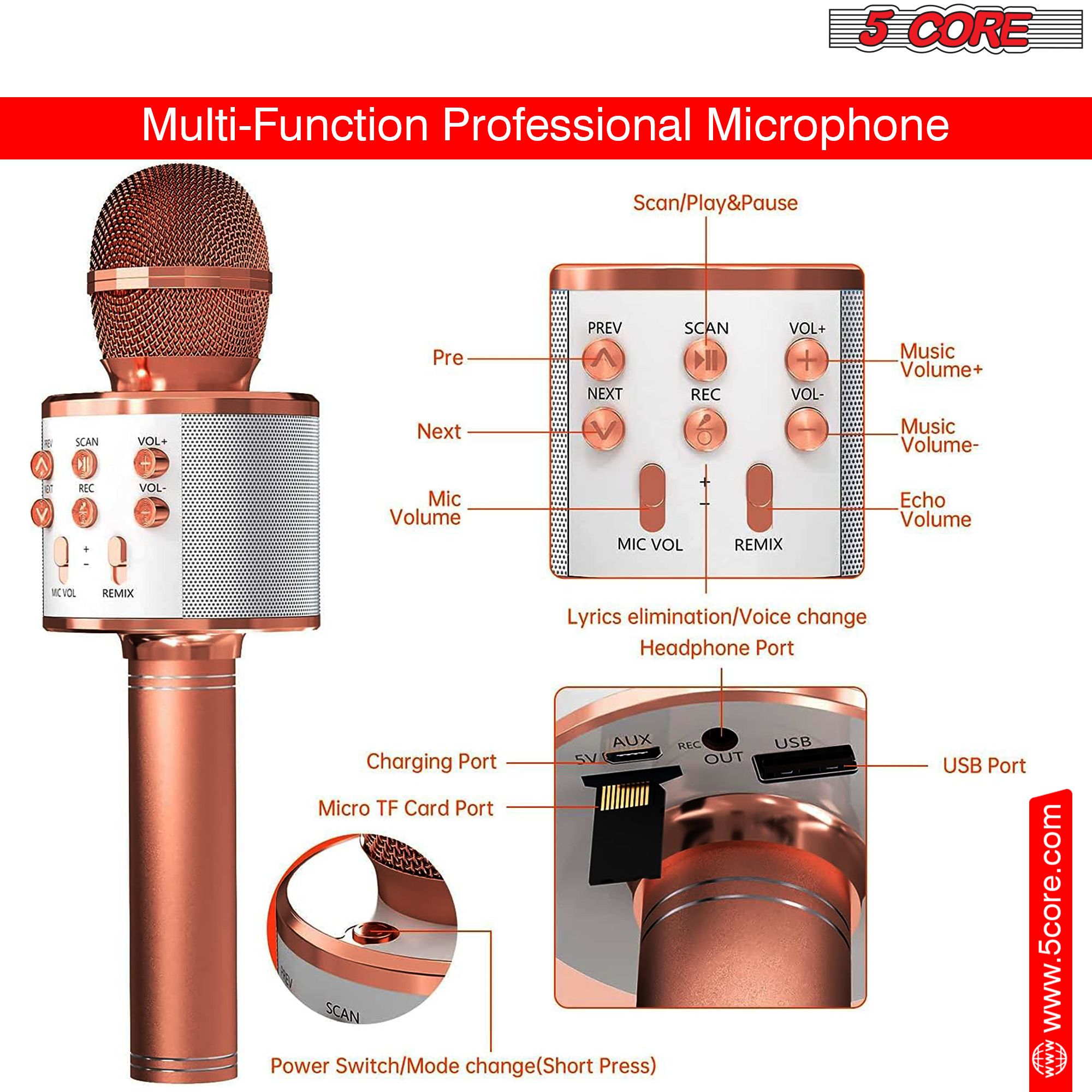Microphone Wireless Karaoke Mi - Bluetooth Karaoke Microphone Handheld ulasan dan harga