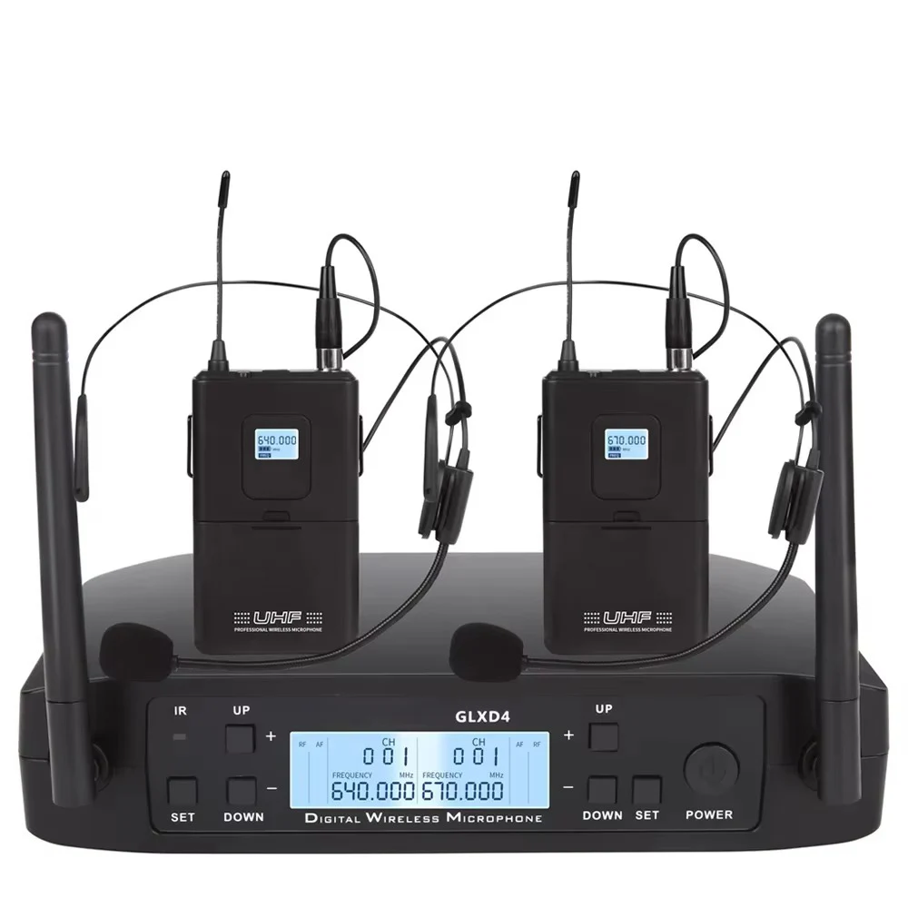 GLXD4 Professional Wireless Mi - Wireless Lavalier Microphone Dual Receiver ulasan dan harga