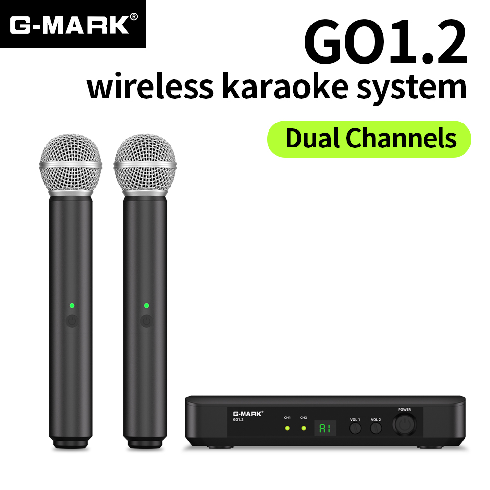 Wireless Microphone G-MARK UHF - Rechargeable Wireless Mic Lithium Battery ulasan dan harga