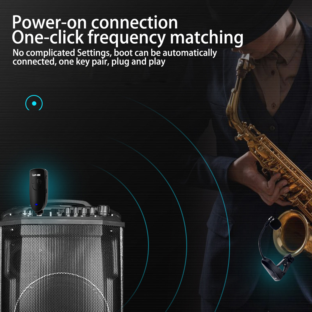 Saxofone Wireless Microphone M - Wireless Lavalier Microphone Dual Receiver ulasan dan harga
