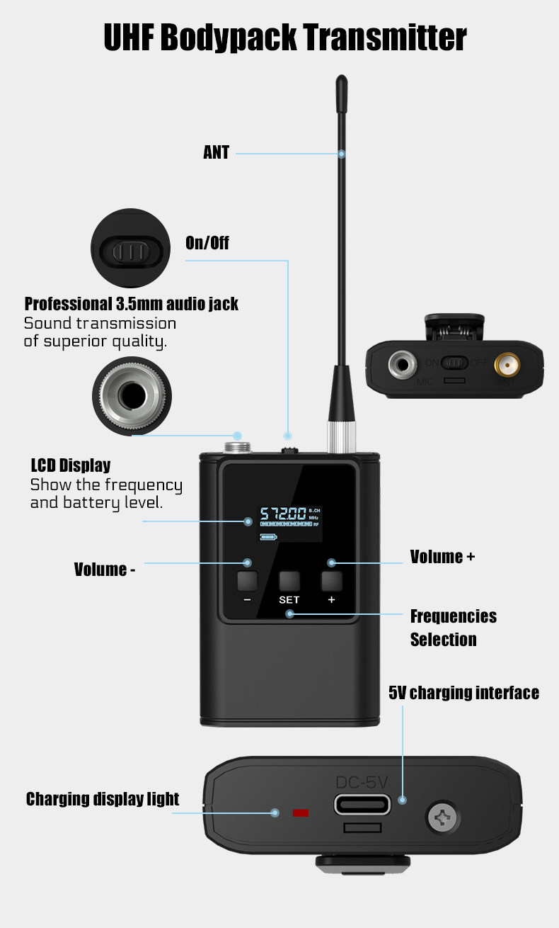 Dual Wireless Microphone Syste - Wireless Lavalier Microphone Dual Receiver ulasan dan harga
