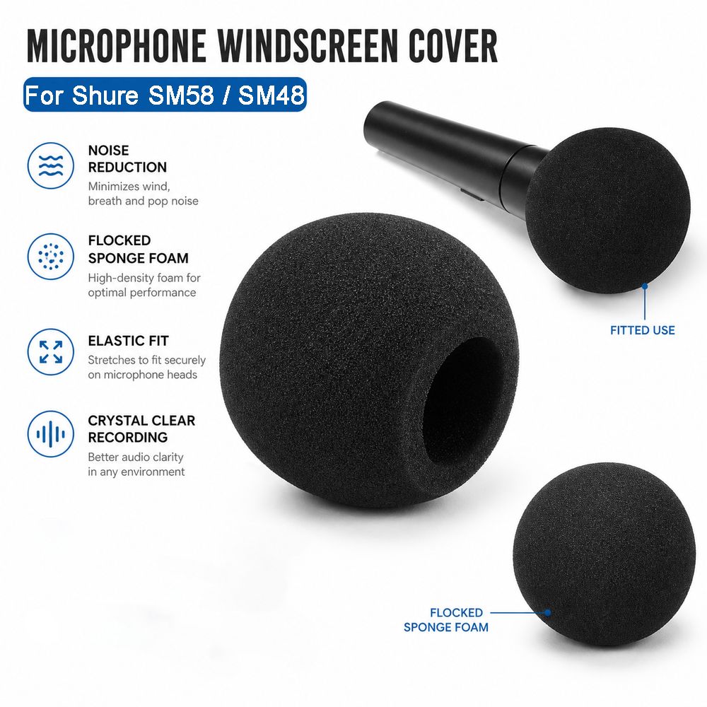 Replacement Mic Windscreen Cov - Microphone Pop Filter Foam Windscreen ulasan dan harga