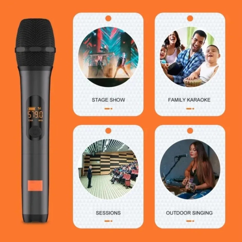 Party Box UHF Dual Channel Wir - Uhf Wireless Microphone System Dual Channel ulasan dan harga