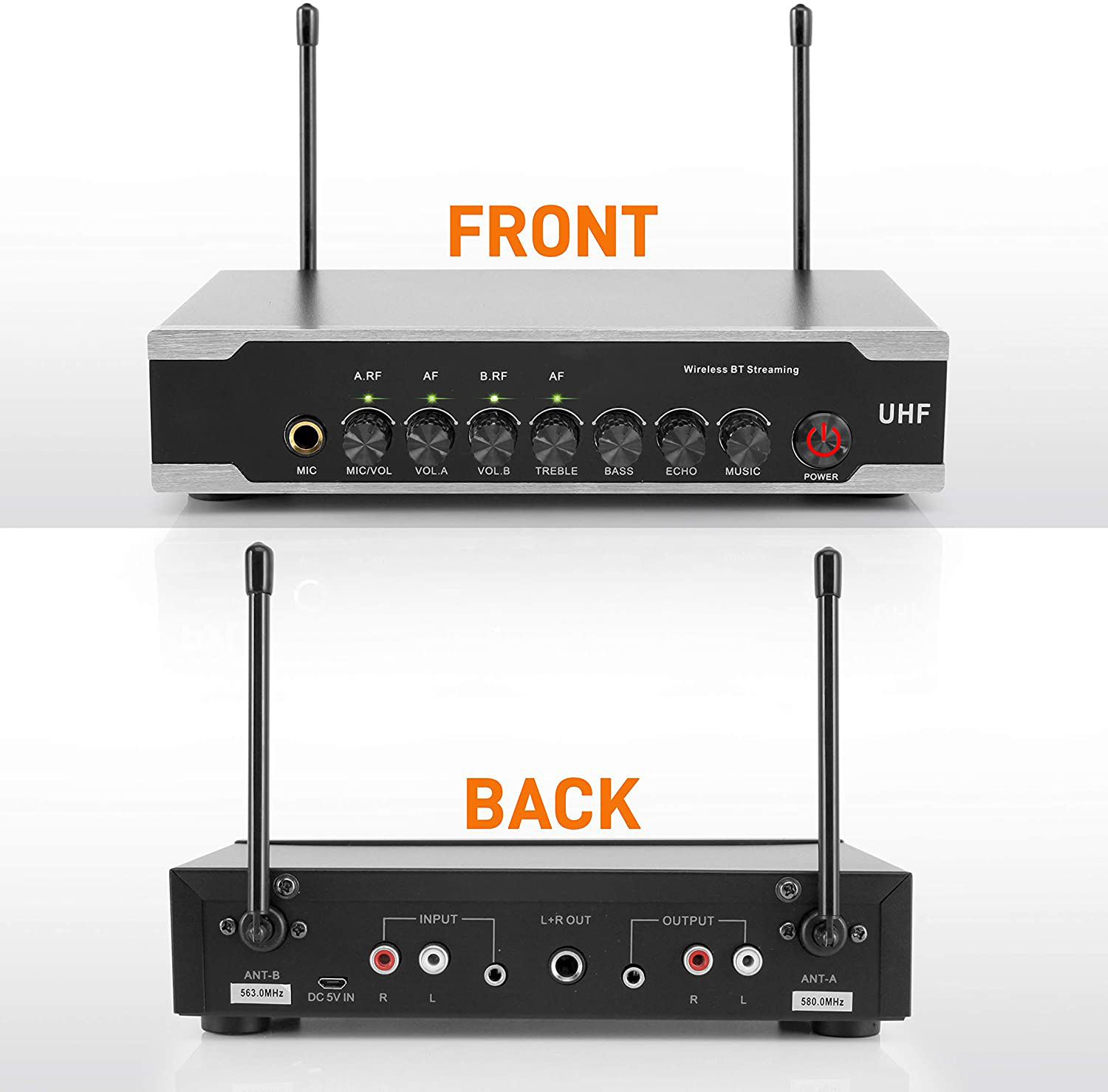 Portable Handheld Metal UHF Wi - Uhf Wireless Microphone System Dual Channel ulasan dan harga