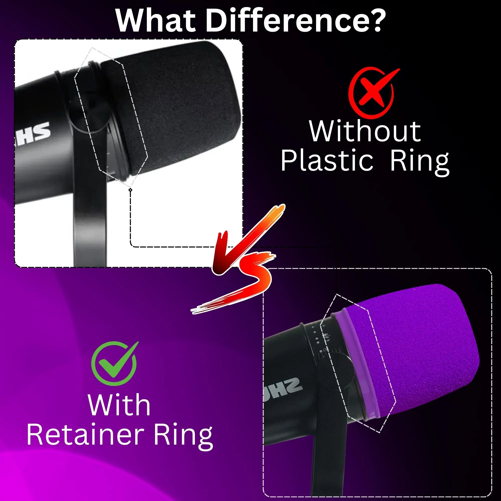 MV7 Foam for Shure MV7, MV7i,  - Microphone Pop Filter Foam Windscreen ulasan dan harga