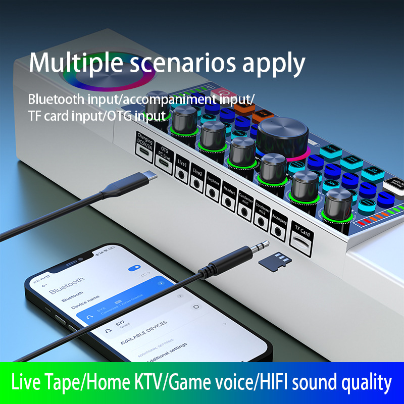 SY8 Live Broadcast Sound Card  - Karaoke Machine Portable With 2 Mic ulasan dan harga