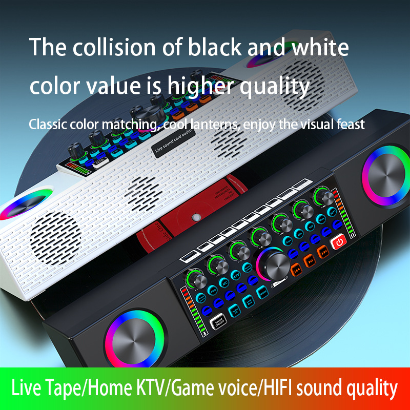 SY8 Live Broadcast Sound Card  - Karaoke Machine Portable With 2 Mic ulasan dan harga