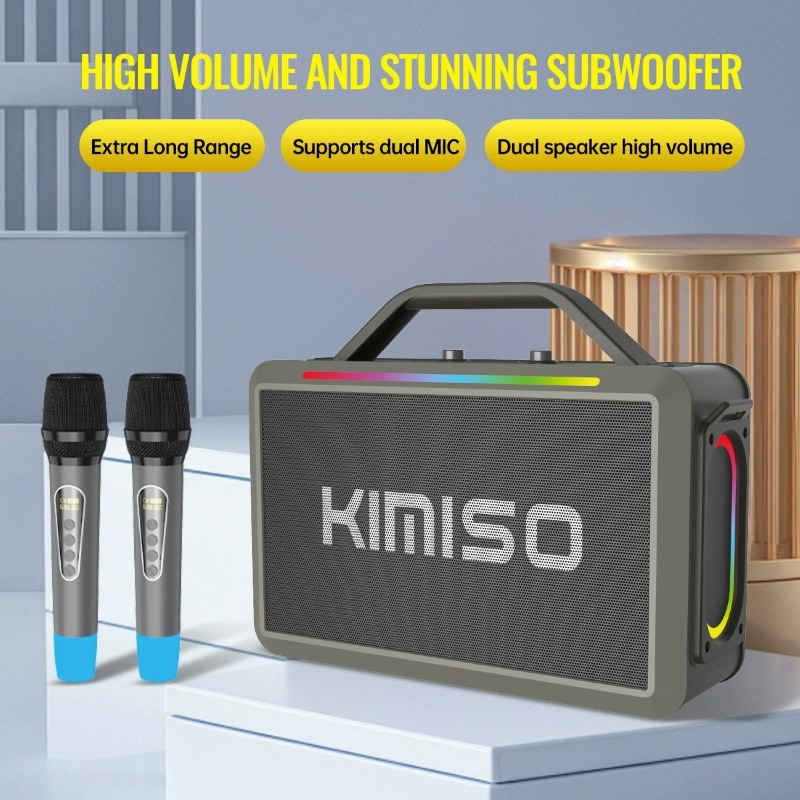 Original KIMISO KMS-252 Portab - Karaoke Machine Portable With 2 Mic ulasan dan harga