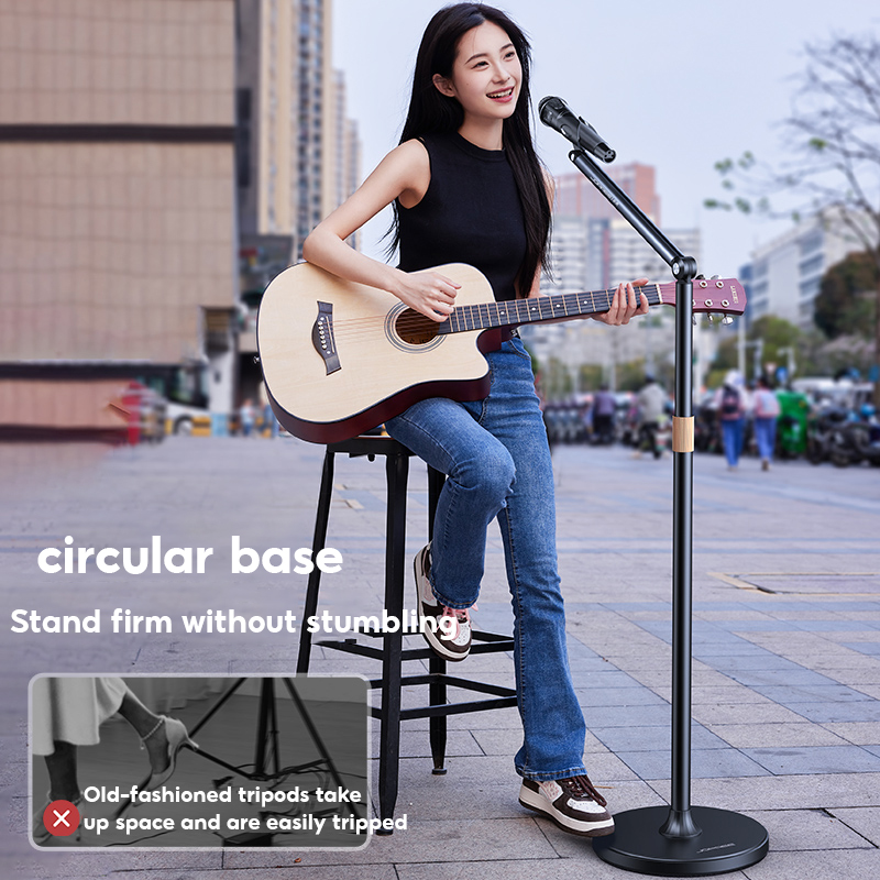 MoZhao Microphone Stand Floor  - Microphone Stand Boom Arm Floor ulasan dan harga