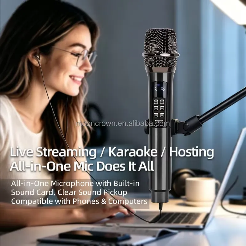 BOLRZO Sound card wireless dyn - Bluetooth Karaoke Microphone Handheld ulasan dan harga