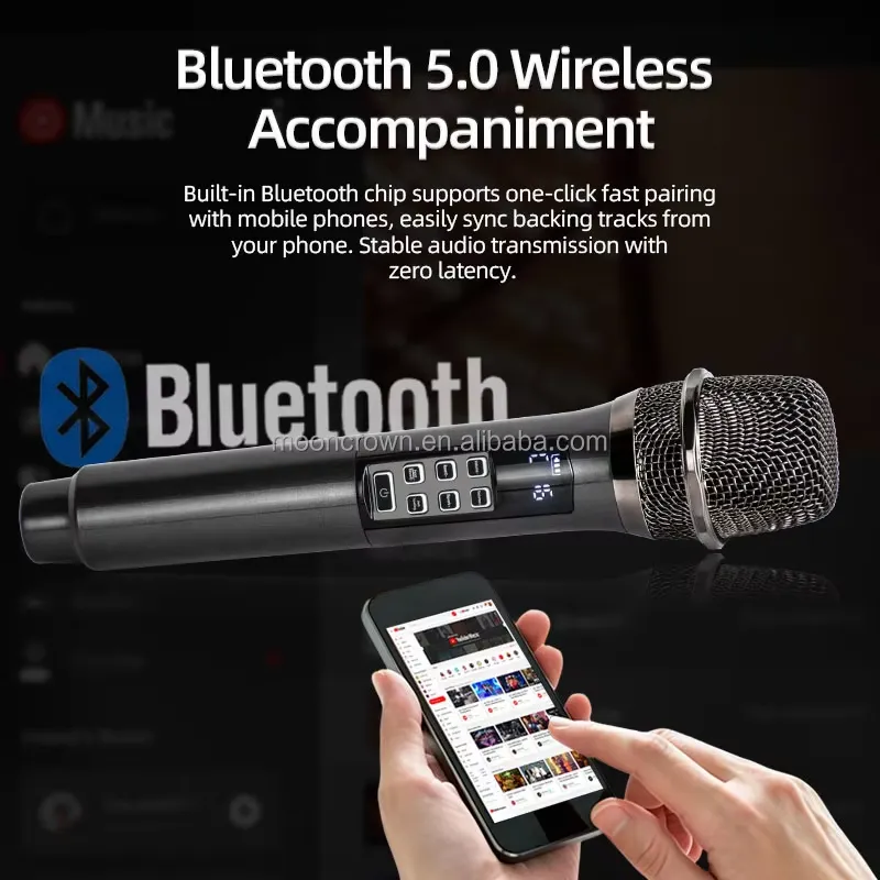 BOLRZO Sound card wireless dyn - Bluetooth Karaoke Microphone Handheld ulasan dan harga