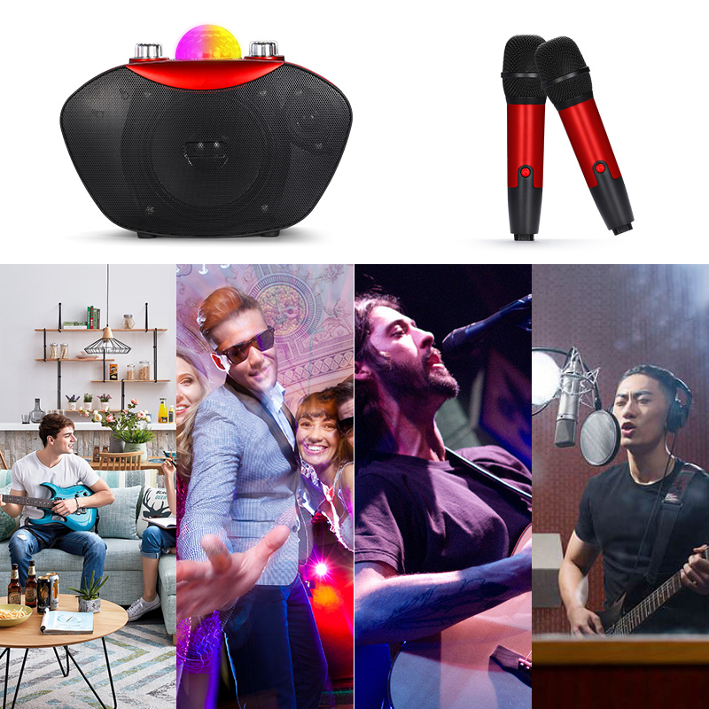 Mini Subwoofer Speaker Portabl - Bluetooth Karaoke Microphone Handheld ulasan dan harga