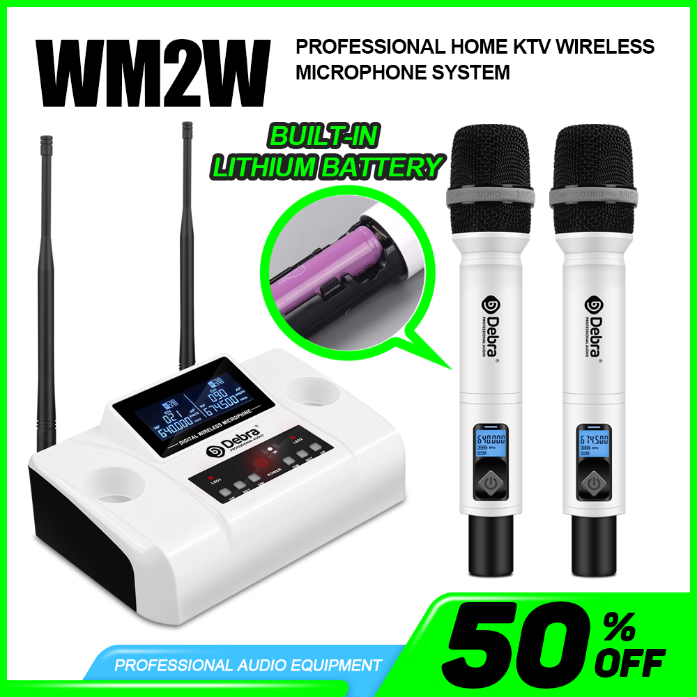 Debra New WM2W Wireless Microp - Rechargeable Wireless Mic Lithium Battery ulasan dan harga