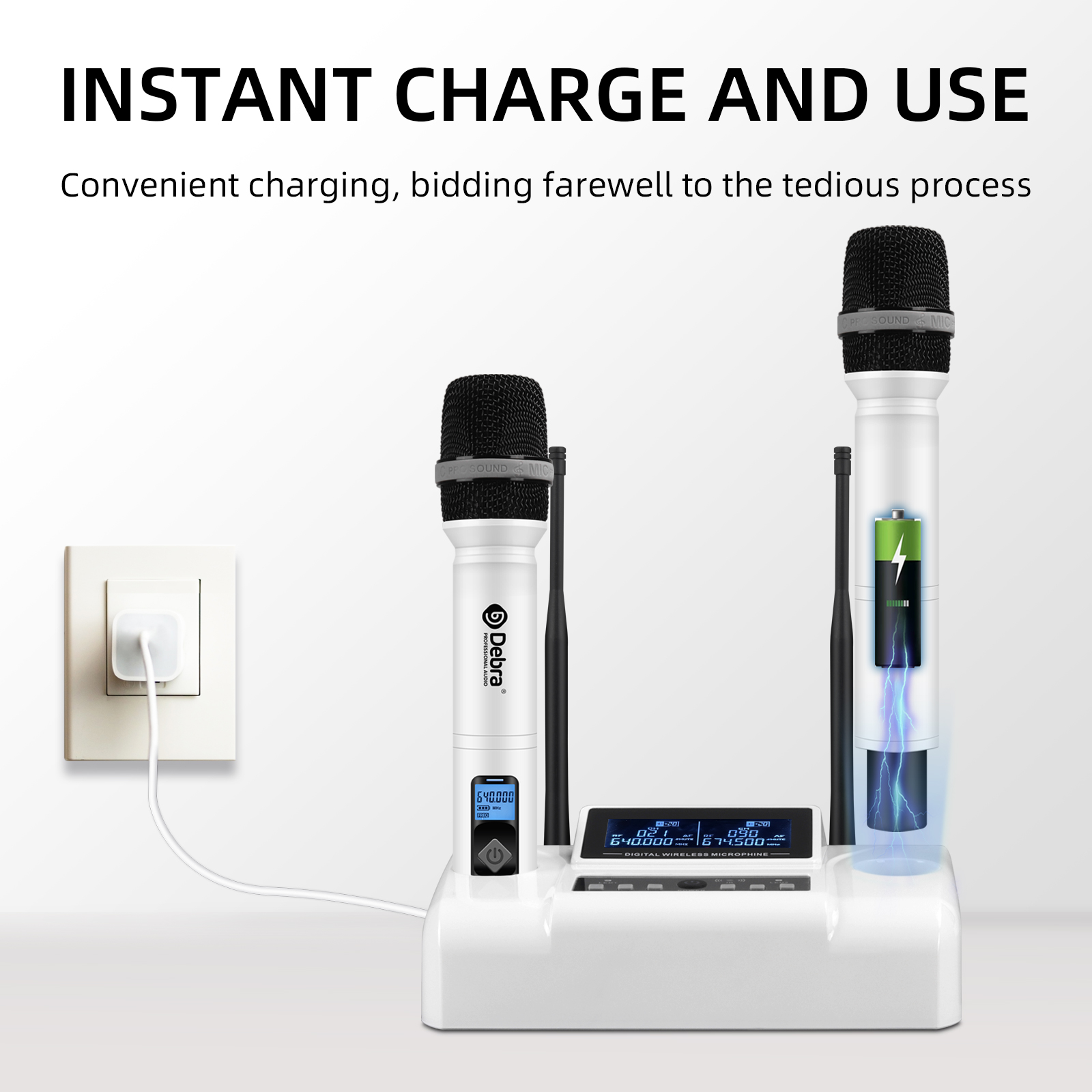 Debra New WM2W Wireless Microp - Rechargeable Wireless Mic Lithium Battery ulasan dan harga