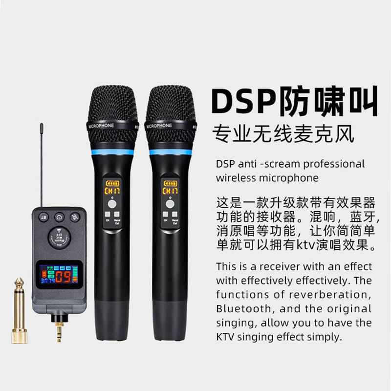 Universal with DSP anti-howlin - Bluetooth Karaoke Microphone Handheld ulasan dan harga