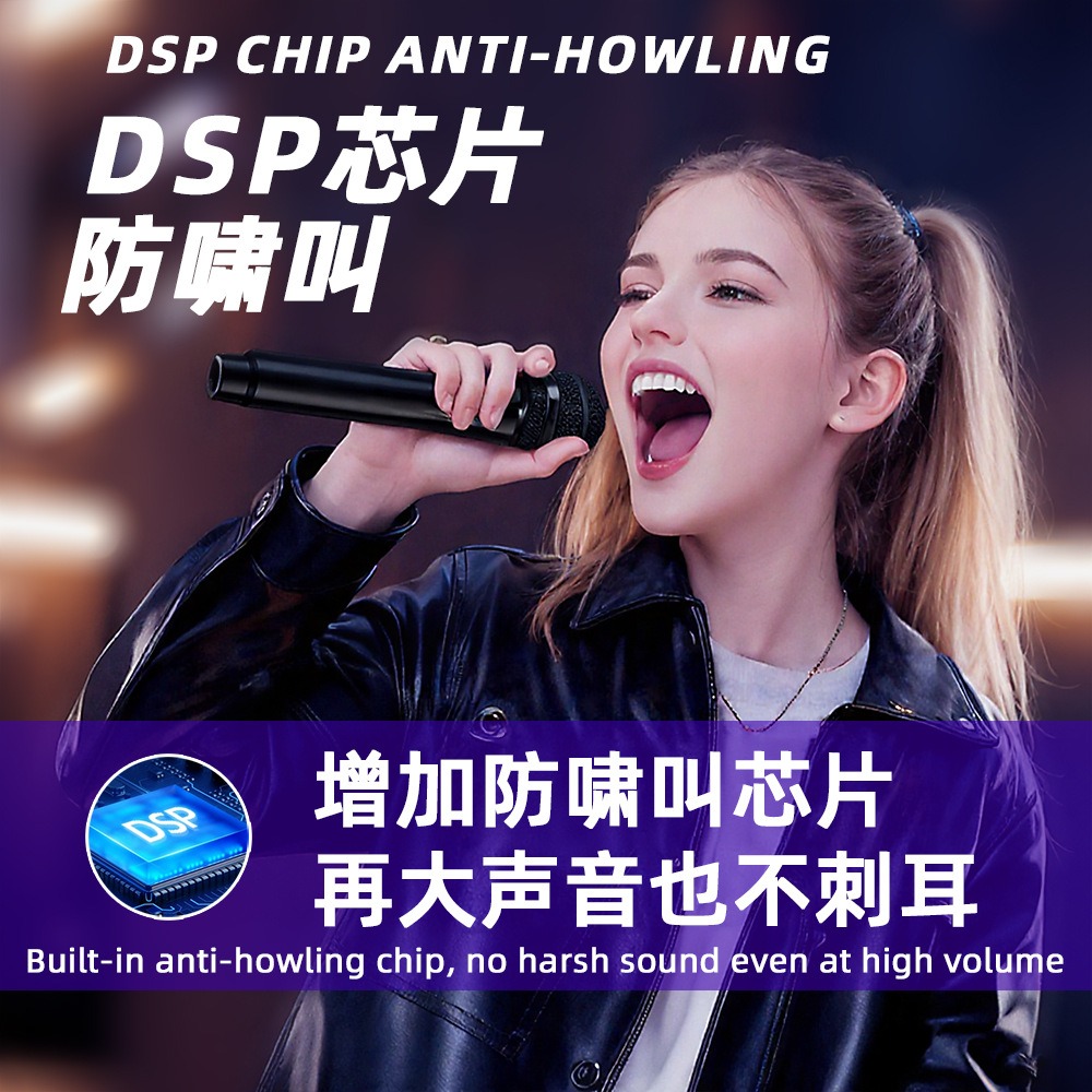 Universal with DSP anti-howlin - Bluetooth Karaoke Microphone Handheld ulasan dan harga