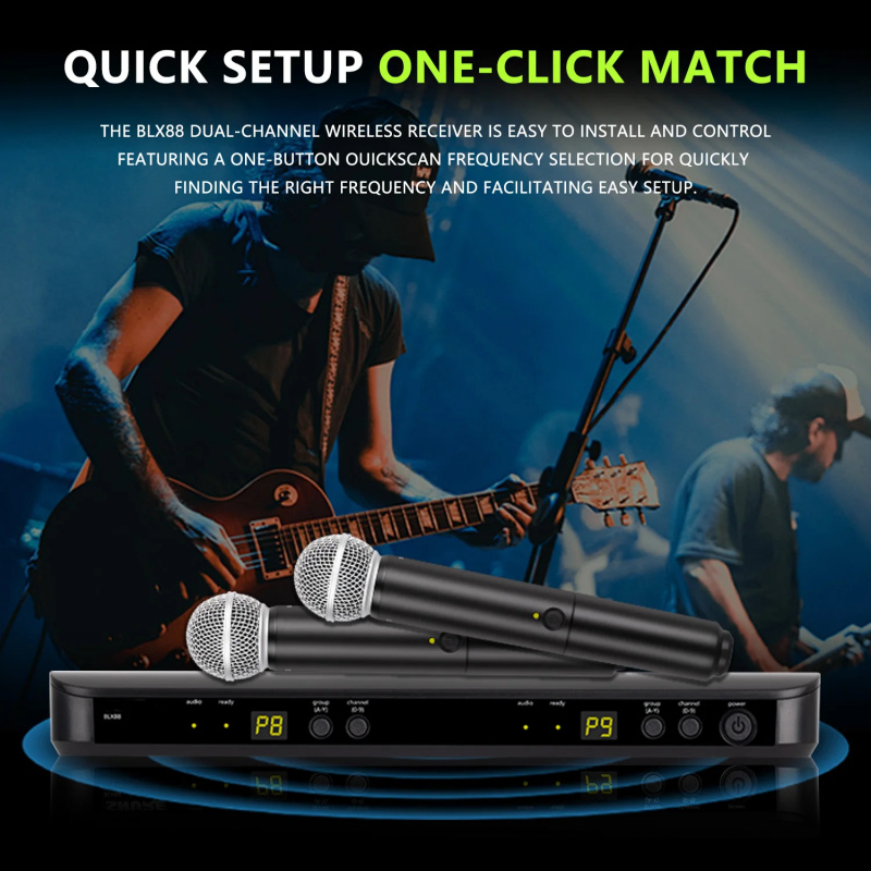 Dual Channel UHF Wireless Hand - Uhf Wireless Microphone System Dual Channel ulasan dan harga