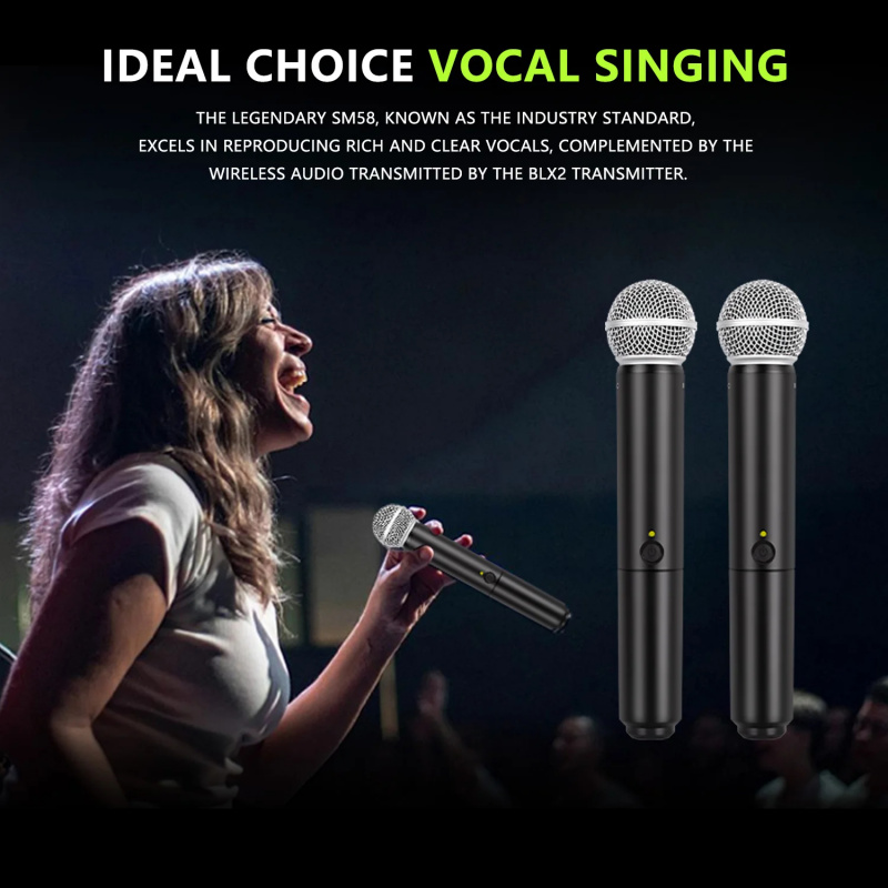 Dual Channel UHF Wireless Hand - Uhf Wireless Microphone System Dual Channel ulasan dan harga