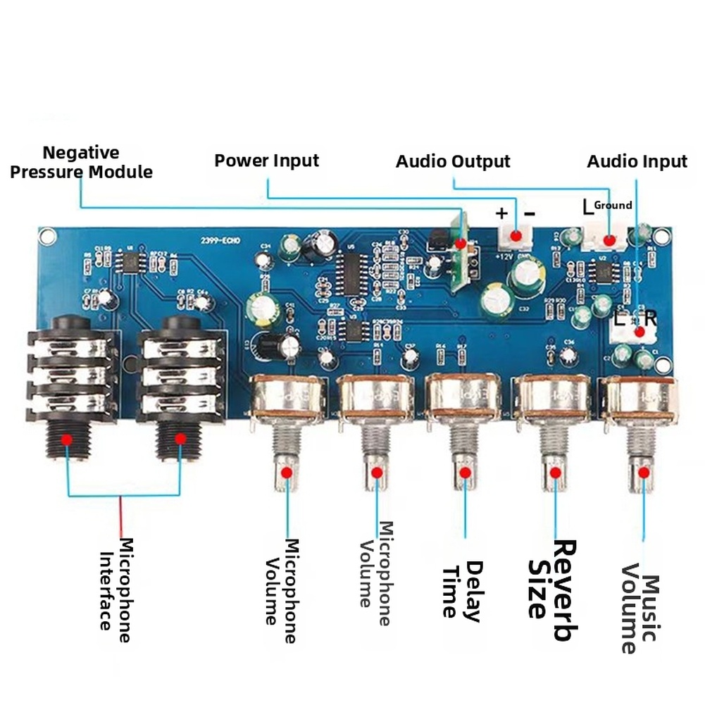 PT2399 Karaoke Microphone Prea - Karaoke Audio Mixer Echo Delay ulasan dan harga