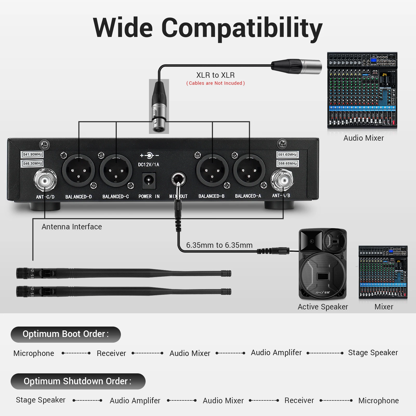 Metal UHF Wireless Microphone  - Wireless Lavalier Microphone Dual Receiver ulasan dan harga