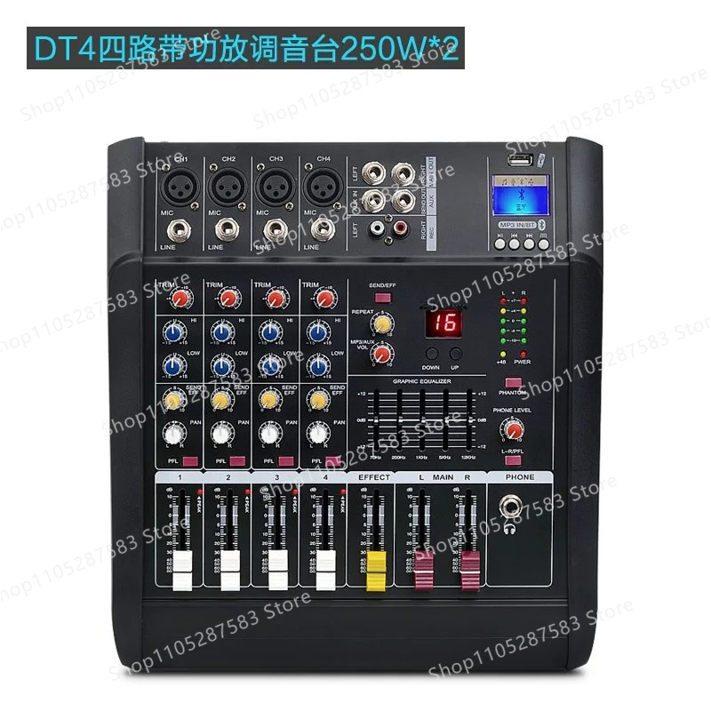 Mixer with power amplifier USB - Karaoke Amplifier Mixer Bluetooth ulasan dan harga